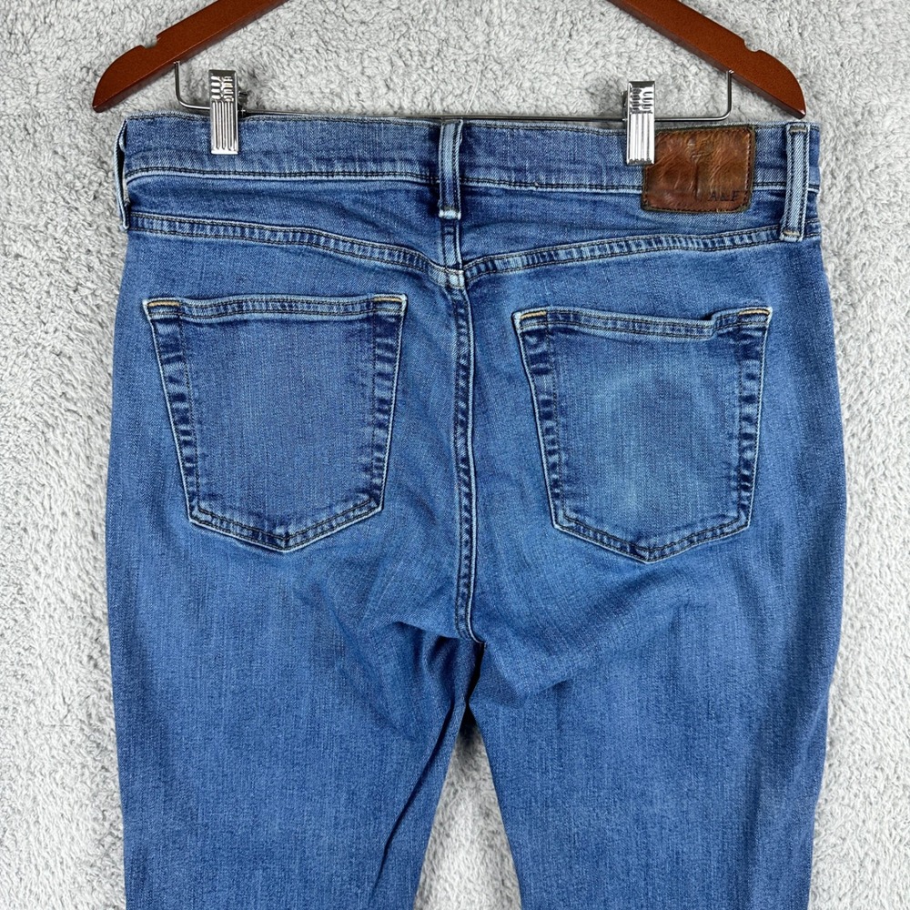 Abercrombie & Fitch Rustin Athletic Slim Mens Jeans 32x30 Blue Stretch Preppy - Picture 3 of 13